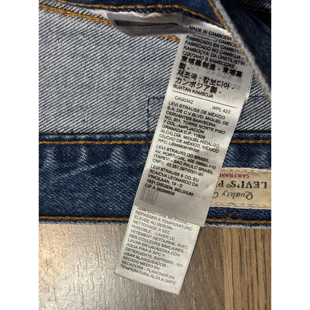 Levi's 501 Original Fit Jeans Women W28 L30 Blue Denim Distressed Good Used - Picture 5 of 13